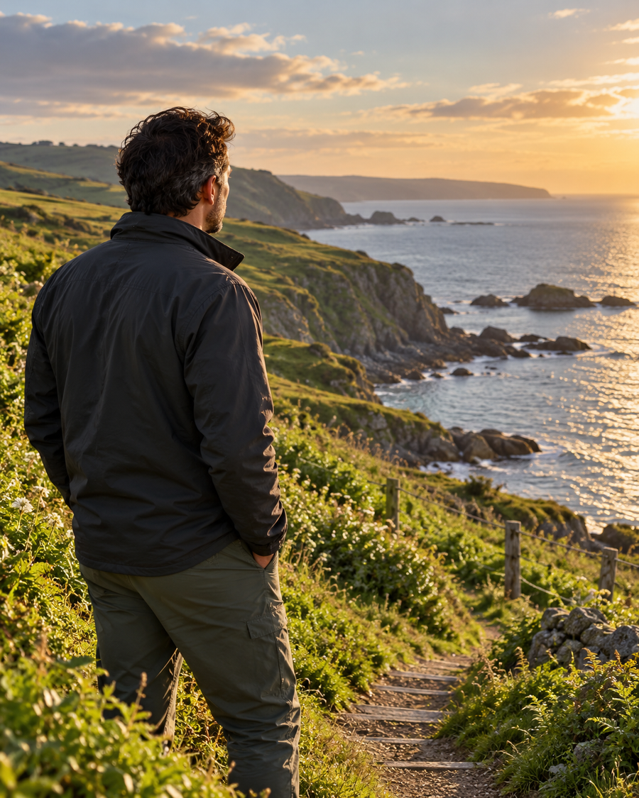 A peaceful moment on a coastal path